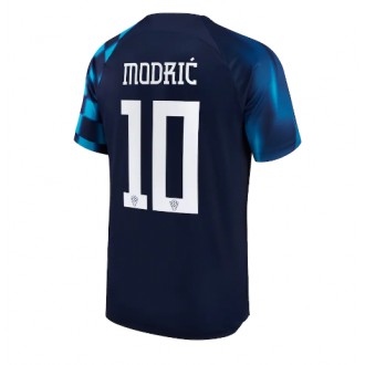 Kroatien Luka Modric #10 Bortatröja VM 2022 Korta ärmar